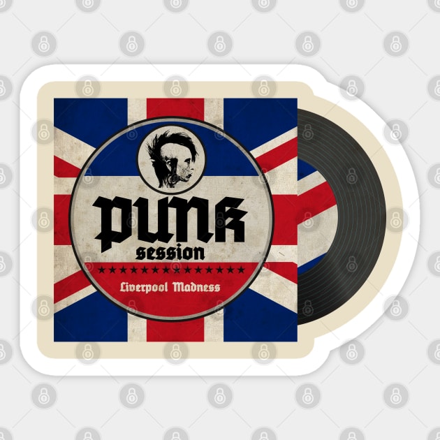 Vintage Punk LP Sticker by CTShirts